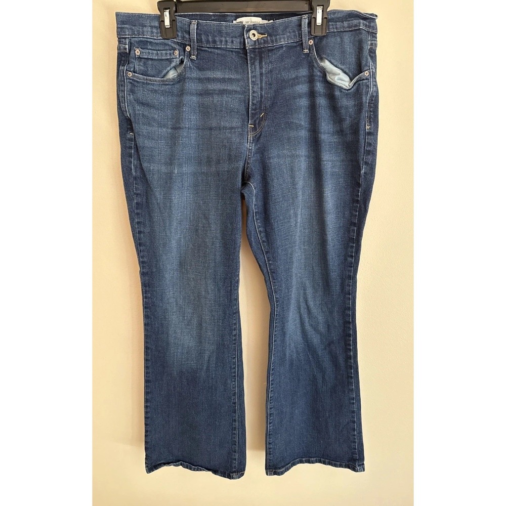 Levi's 515 Womens Jeans Blue Sz 16S Boot Cut High Rise Denim Cotton Blend 33x28